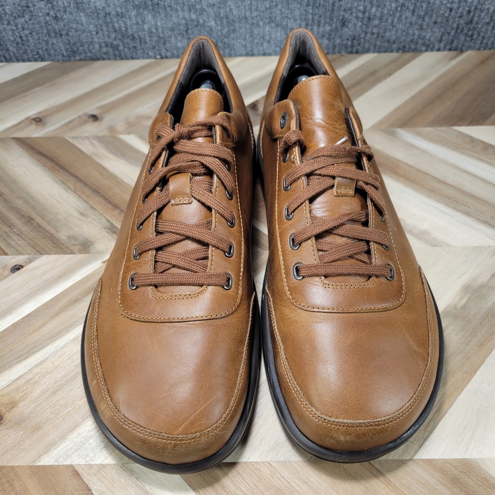 Birkenstock Honnef 365 Cognac Brown Leather Menβ Sneaker Shoes Size 12 EU 46 - Picture 3 of 13